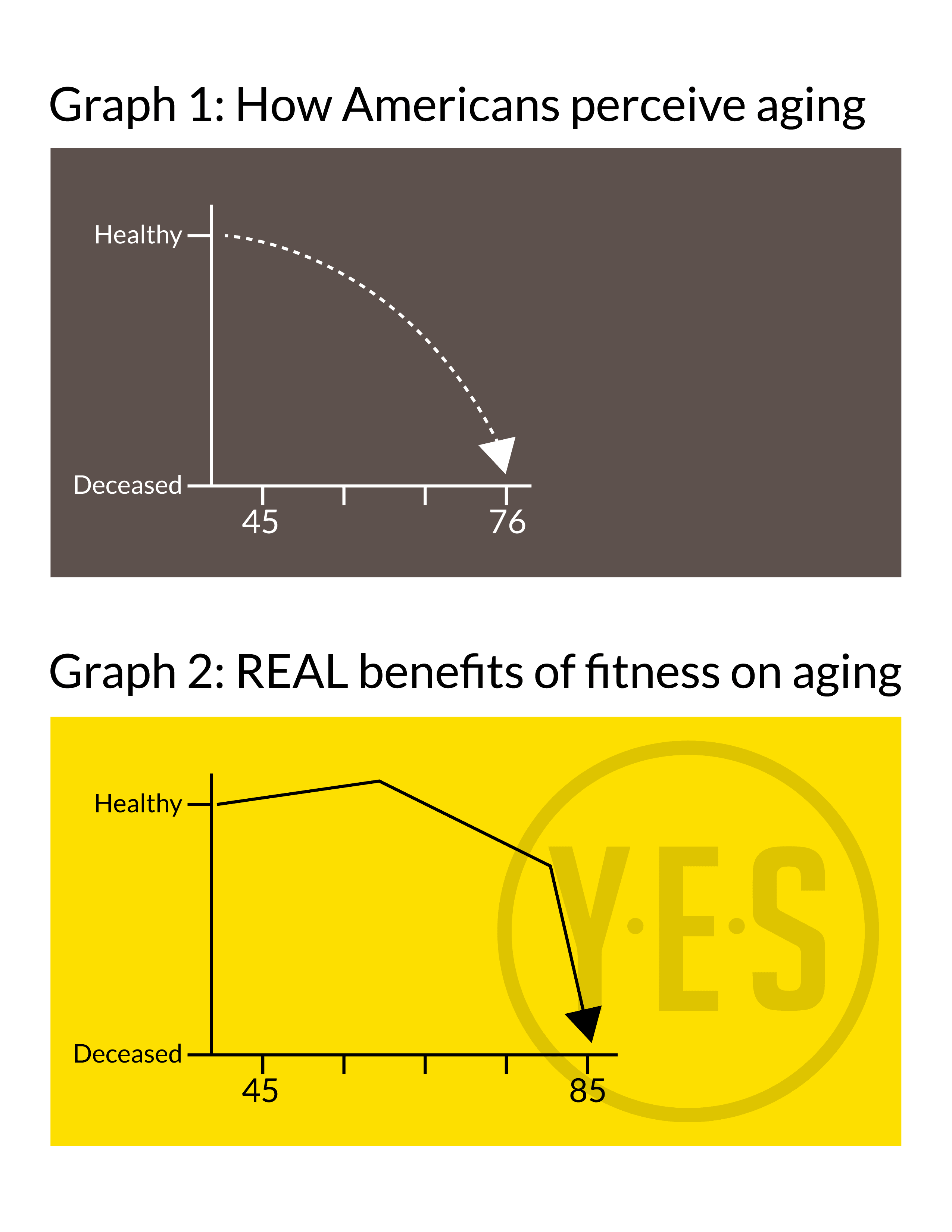 YES Fitness results and progress graphs